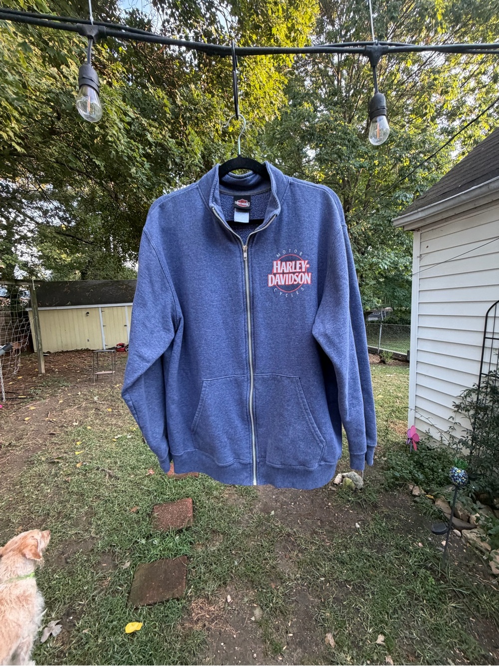 Harley Davidson Tilley Salisbury NC Full Zip Sweatshirt Men’s L Blue Biker